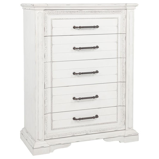 Mckinney - 5-Drawer Bedroom Chest Of Drawers - Vintage White