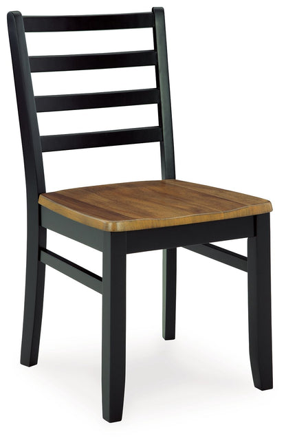 Blondon - Brown / Black - Dining Table and 4 Chairs (Set of 5)