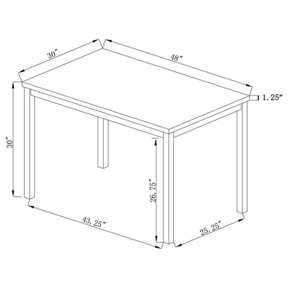 Garza - Rectangular Composite Wood Dining Table - Gray