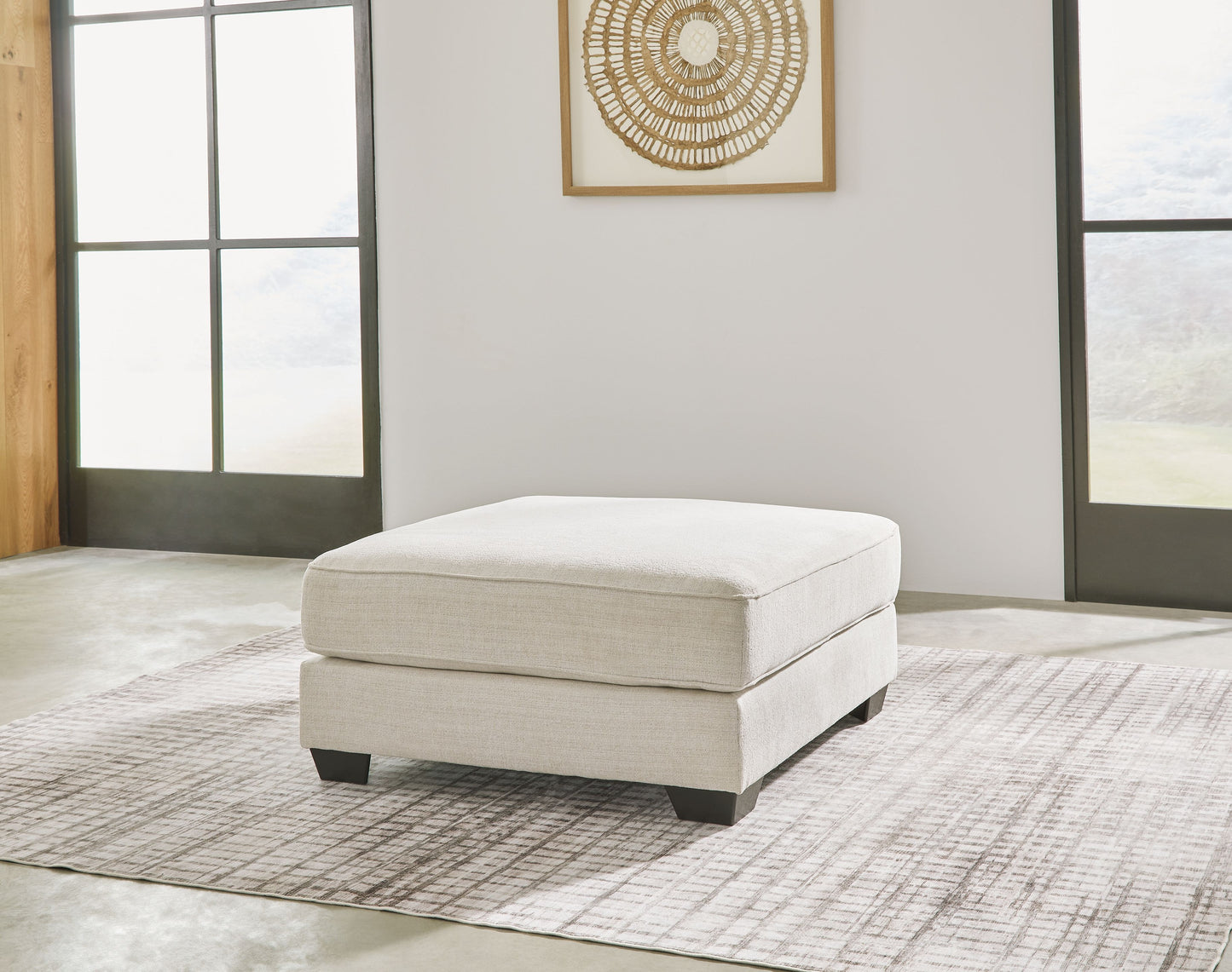 Lerenza - Birch - Oversized Accent Ottoman