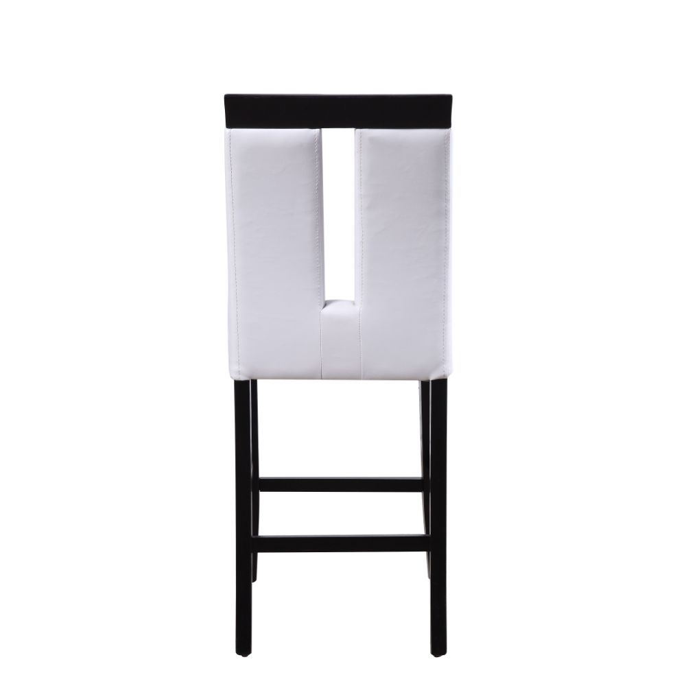 Bernice - Counter Height Chair (Set of 2) - White PU & Black