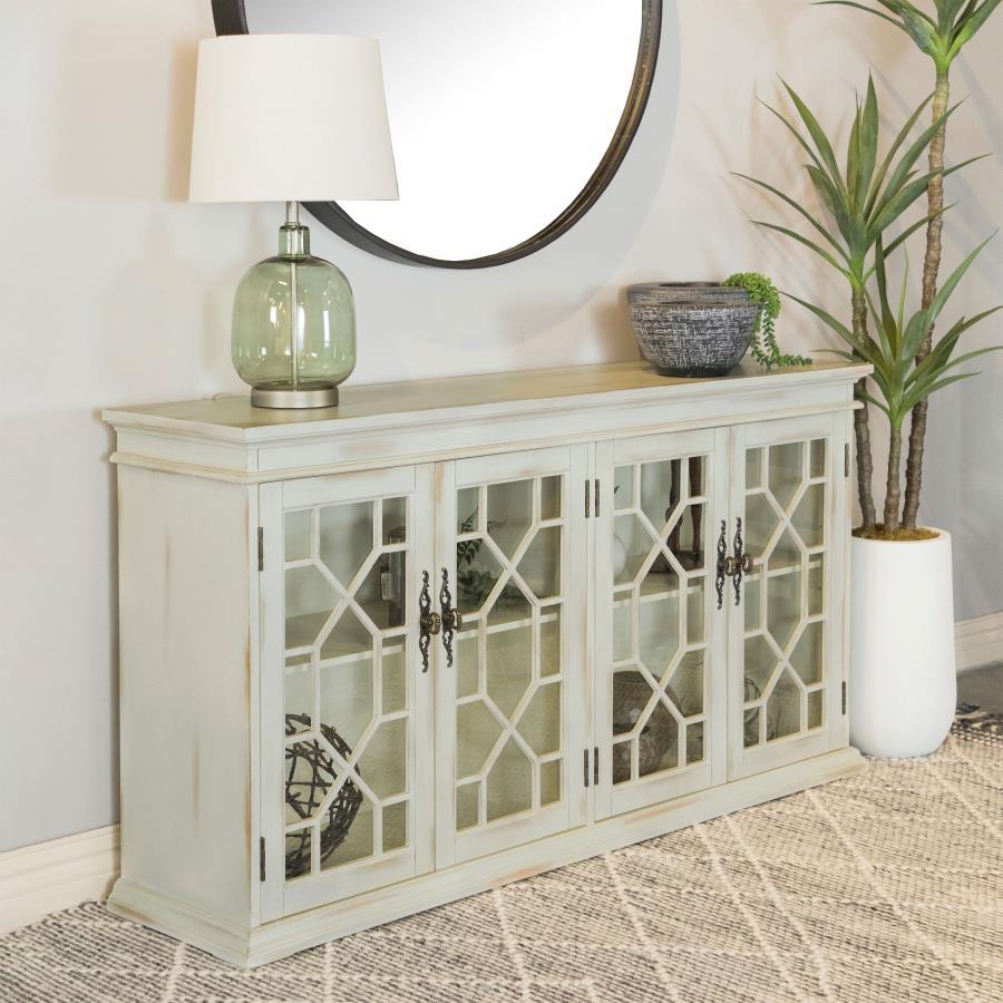 Kiara - Dual Glass Door Accent Cabinet