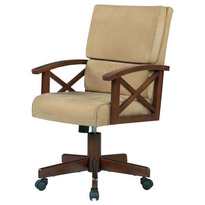 Marietta - Upholstered Game Chair - Tobacco And Tan