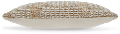 Hathby - Pillow (Set of 4) - Tan / White