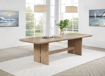 Kailani - 110" Rectangular Wood Dining Table - Beige Oak