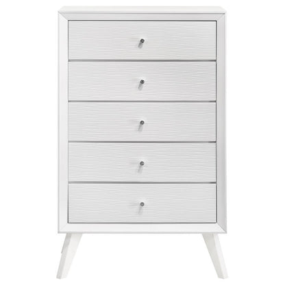 Janelle - 5-Drawer Bedroom Chest - White