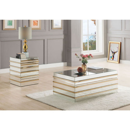 Osma - Coffee Table - Mirrored & Gold