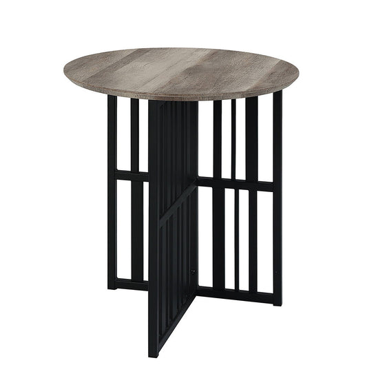 Zudora - End Table - Antique Oak & Black