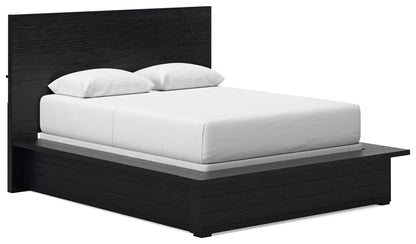 Londer - Queen Panel Bed - Black
