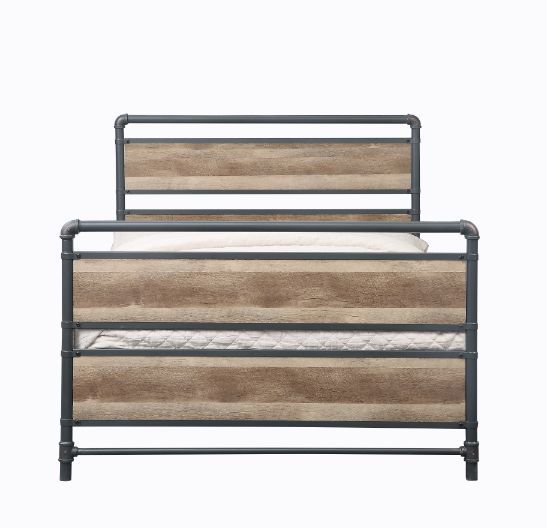 Brantley - Full Bed - Antique Oak & Sandy Gray