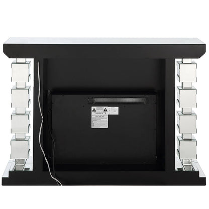 Noralie - 47" Fireplace With Bluetooth - Mirrored & Faux Diamonds