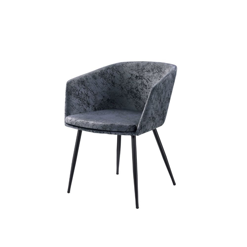 Taigi - Chair & Table - Gray Velvet & Black