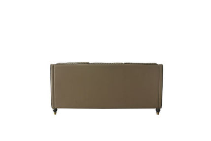 House - Marchese Sofa - Tan PU & Tobacco Finish