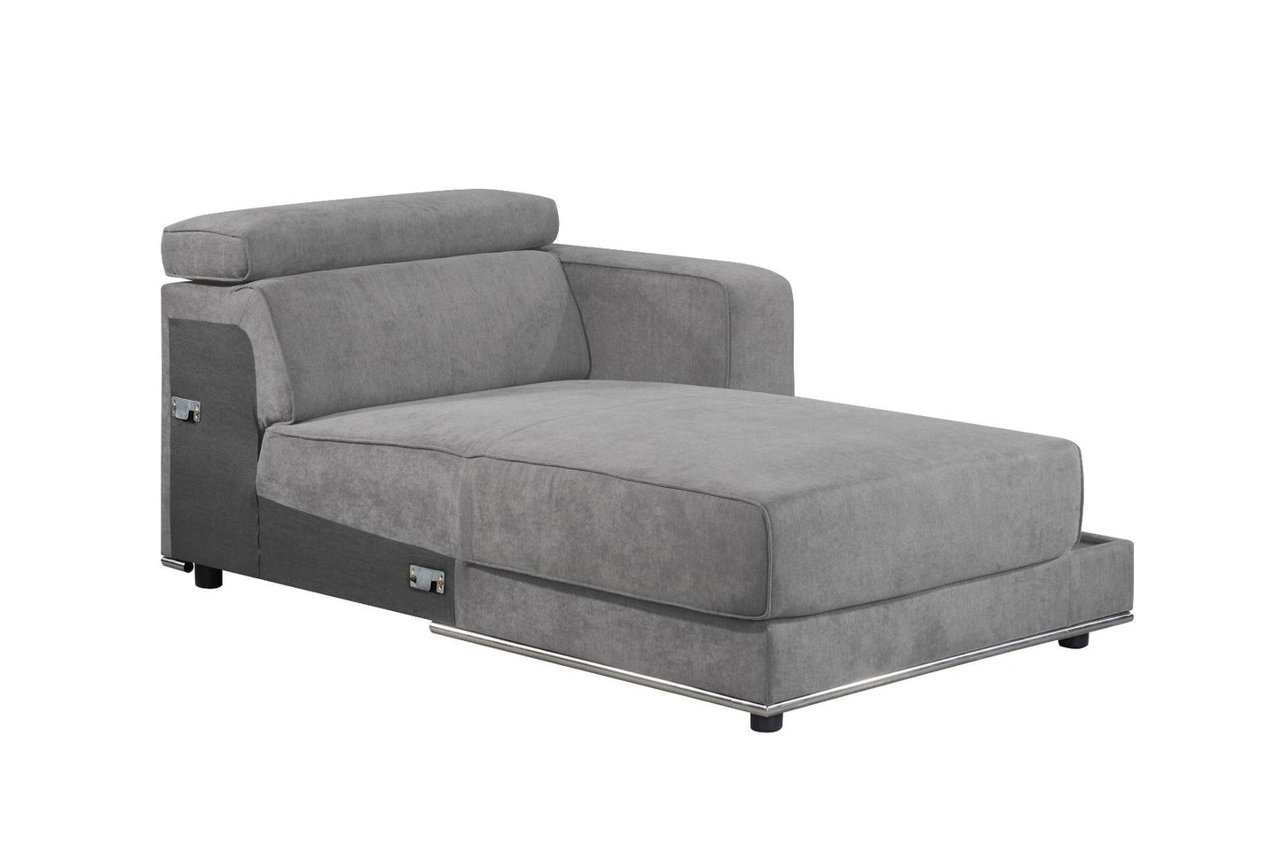 Alwin - Chaise - Dark Gray Fabric