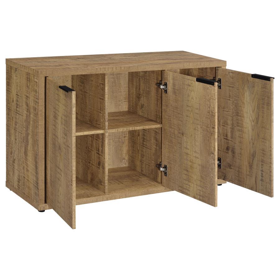 Pepita - 3-Door Engineered Wood Accent Cabinet With Adjustable Shelves - Mango Brown