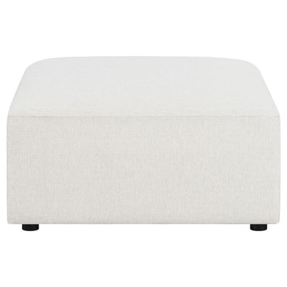 Freddie - Square Upholstered Ottoman - Pearl