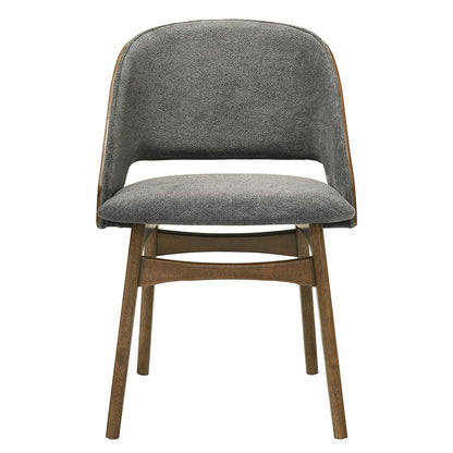 Delmon - Side Chair (Set of 2) - Gray / Dark Walnut