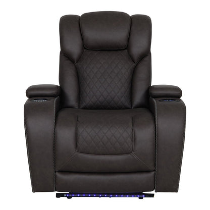 Wendell - Power Motion Recliner With Storage, USB & LED - Dark Gray