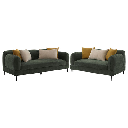 Jade - 2 Piece Chenille Upholstered Sofa Set