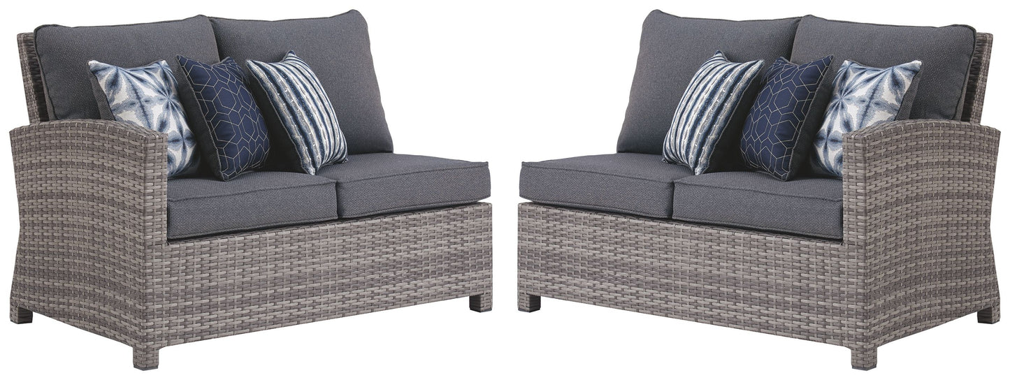 Salem - Gray - Raf / Laf Loveseat W/Cush (Set of 2)