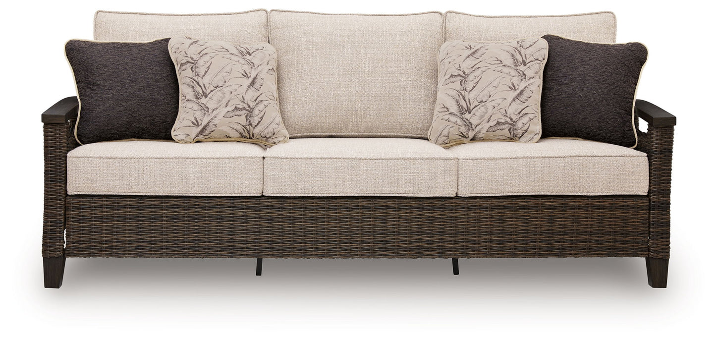 Monterey Point - Sofa With Cushion - Dark Brown