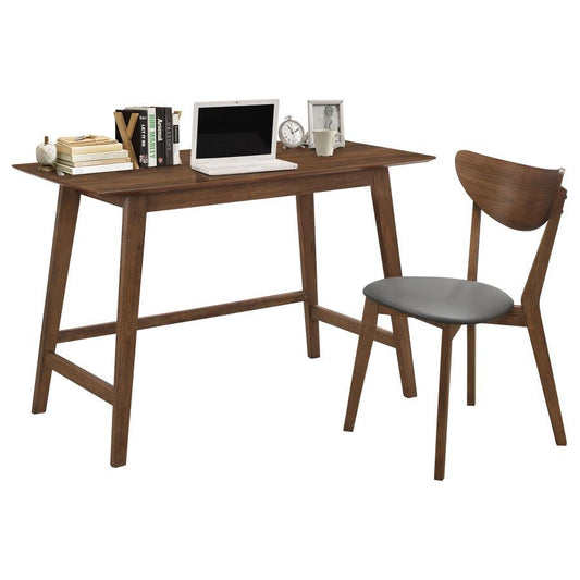 Karri - 2 Piece Home Office Computer Desk And Chair Set - Walnut