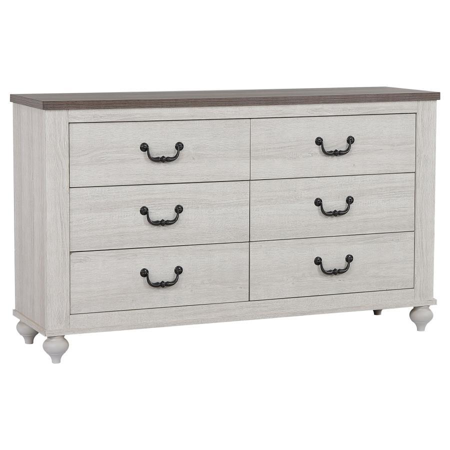 Stillwood - 6-Drawer Dresser - Vintage Linen