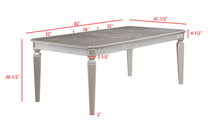 Klina - Dining Table (1 X 18 Leaf) - Silver