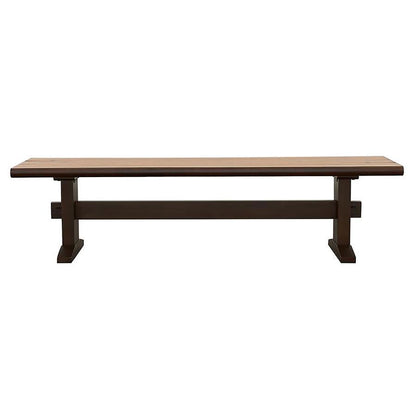 Bexley - Wood Dining Bench - Natural Honey And Smokey Black