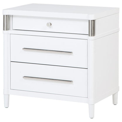Gracemont - 3-Drawer Bedroom Nightstand Bedside Table - White
