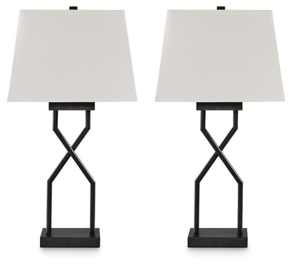 Brookthrone - Metal Table Lamp (Set of 2) - Black
