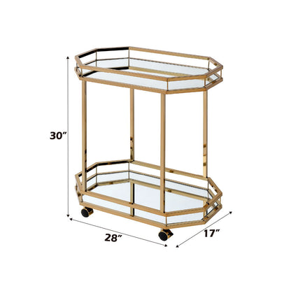Lacole - Serving Cart - Mirrored & Champagne