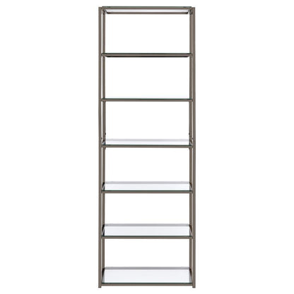 Kate - 6-Shelf Bookcase - Black Nickel