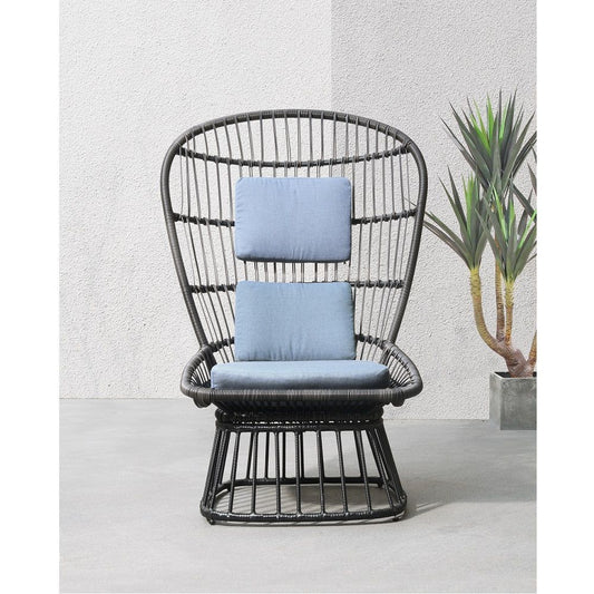 Qudrat - Patio Lounge Chair - Black