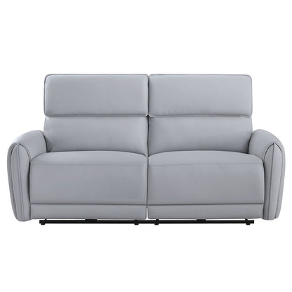 Jeromie - Power Motion Sofa With USB Port - Gray Synthetic Leather