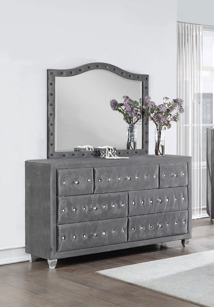 Deanna - 7-Drawer Rectangular Dresser With Mirror