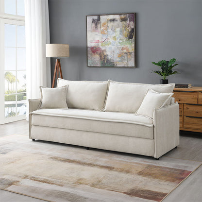 Elisea - Sofa With Sleeper - Beige Fabirc