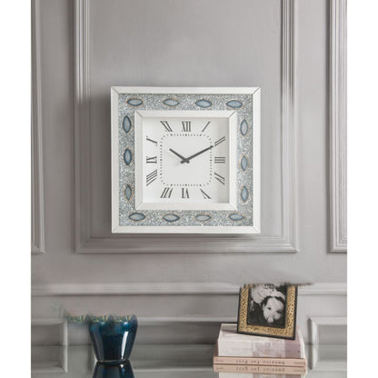 Sonia - Wall Clock - Mirrored & Faux Agate