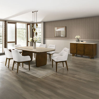 Kasha - Side Chair (Set of 2) - Chenille / Vintage Oak