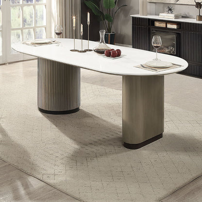 Clayten - Dining Table - Engineered Top & Light Oak