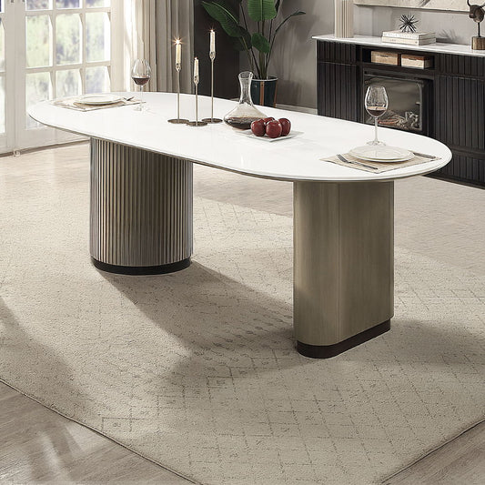 Clayten - Dining Table - Engineered Top & Light Oak