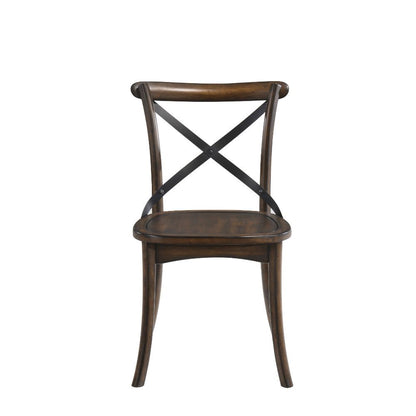 Kaelyn - Side Chair (Set of 2) - Dark Oak & Black