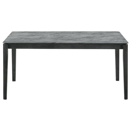 Stevie - 7 Piece Rectangular Dining Table Set - Gray And Black