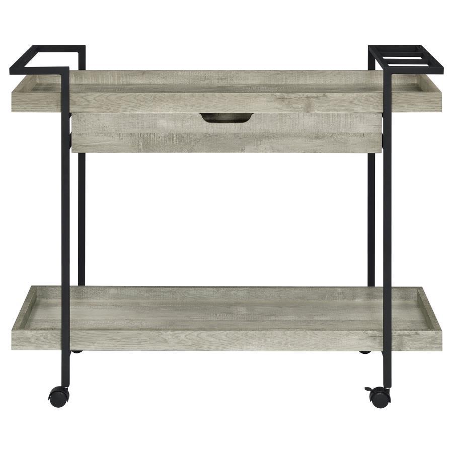 Ventura - Bar Cart With Storage Drawer - Gray Driftwood