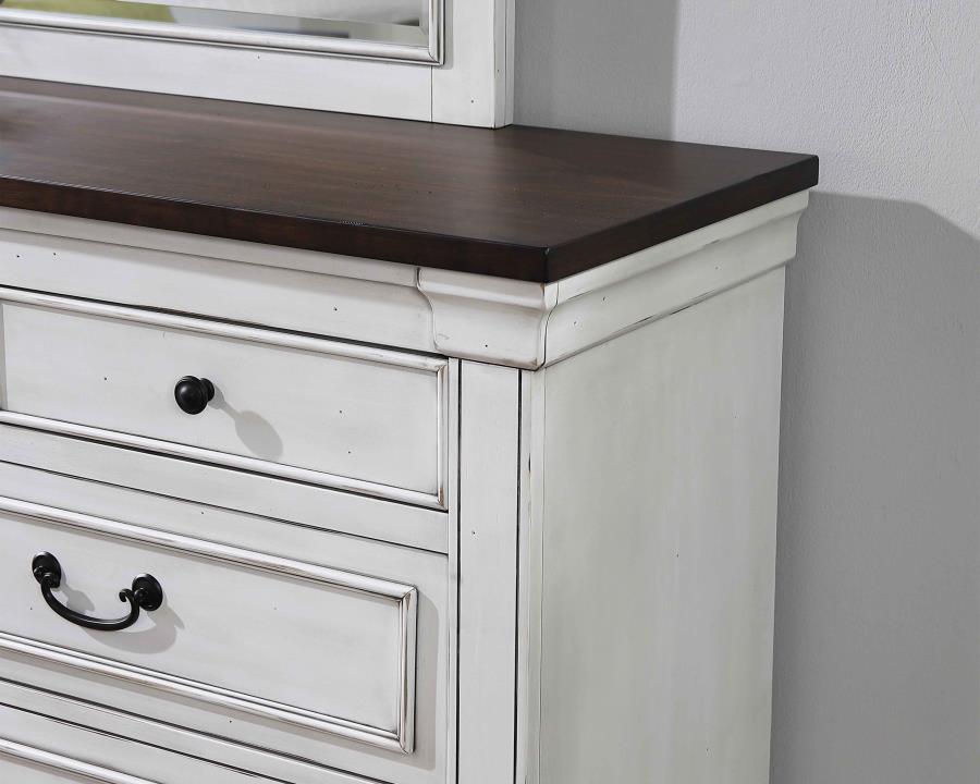 Hillcrest - 9-Drawer Dresser - Distressed White