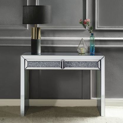 Noralie - Console Table Faux Diamonds - Mirrored