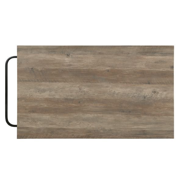 Macaria - Kitchen Island - Rustic Oak & Black Finish - 36"