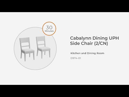 Cabalynn - Dining Uph Side Chair (Set of 2) - Oatmeal / Light Brown